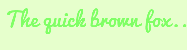 Image with Font Color 80FF66 and Background Color E6FFCC